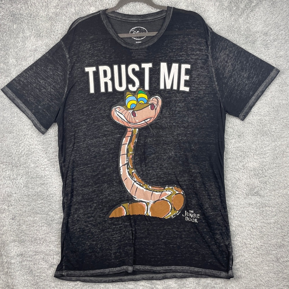 Disney Jungle Book Tee Shirt Womens Plus 2X 50/52‎ Black Snake Trust Me Cartoon